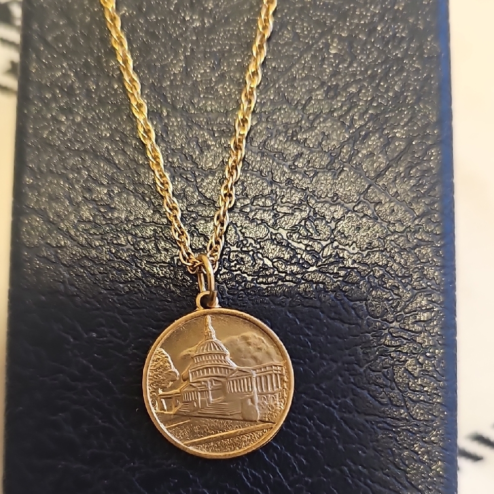 Gold Coin Pendant Necklace